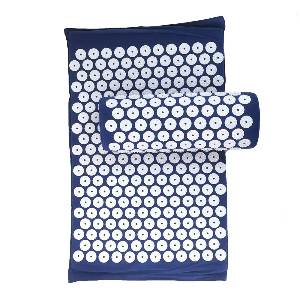 Profession Acupressure Massage Yoga Mat Touchpoints Relieve Back Body Pain Stress Spike Mat Acupuncture Mat with Pillow Cover