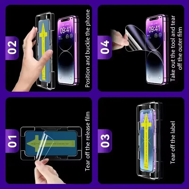 1-3PCS 8K HD Oleophobic Coating Easy Install Screen Protector For iPhone 17 Pro 17pro iPhone17pro Protective Tempered Glass Tidesmit