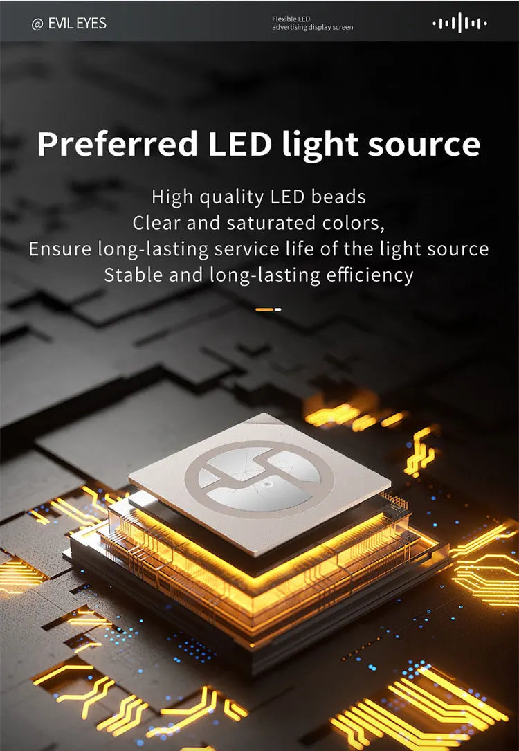 LED Pixel Panel Car Display 120x16.6cm - Programmable Scrolling Sign Tidesmit