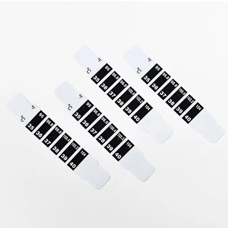 10Pcs Forehead Head Strip Thermometer Water Milk Thermometer Fever Body Baby Child Kid Test Temperature Sticker Baby Care