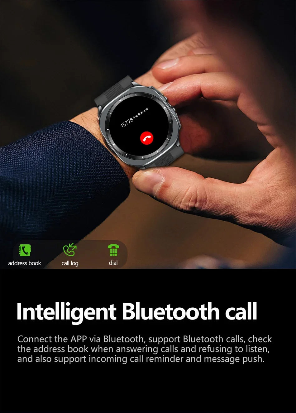 HY Digital Airbag Smartwatch for Huawei, Air Pump True Accurately Blood Pressure Watches Uric Acid Blood Lipids Health Watch Men