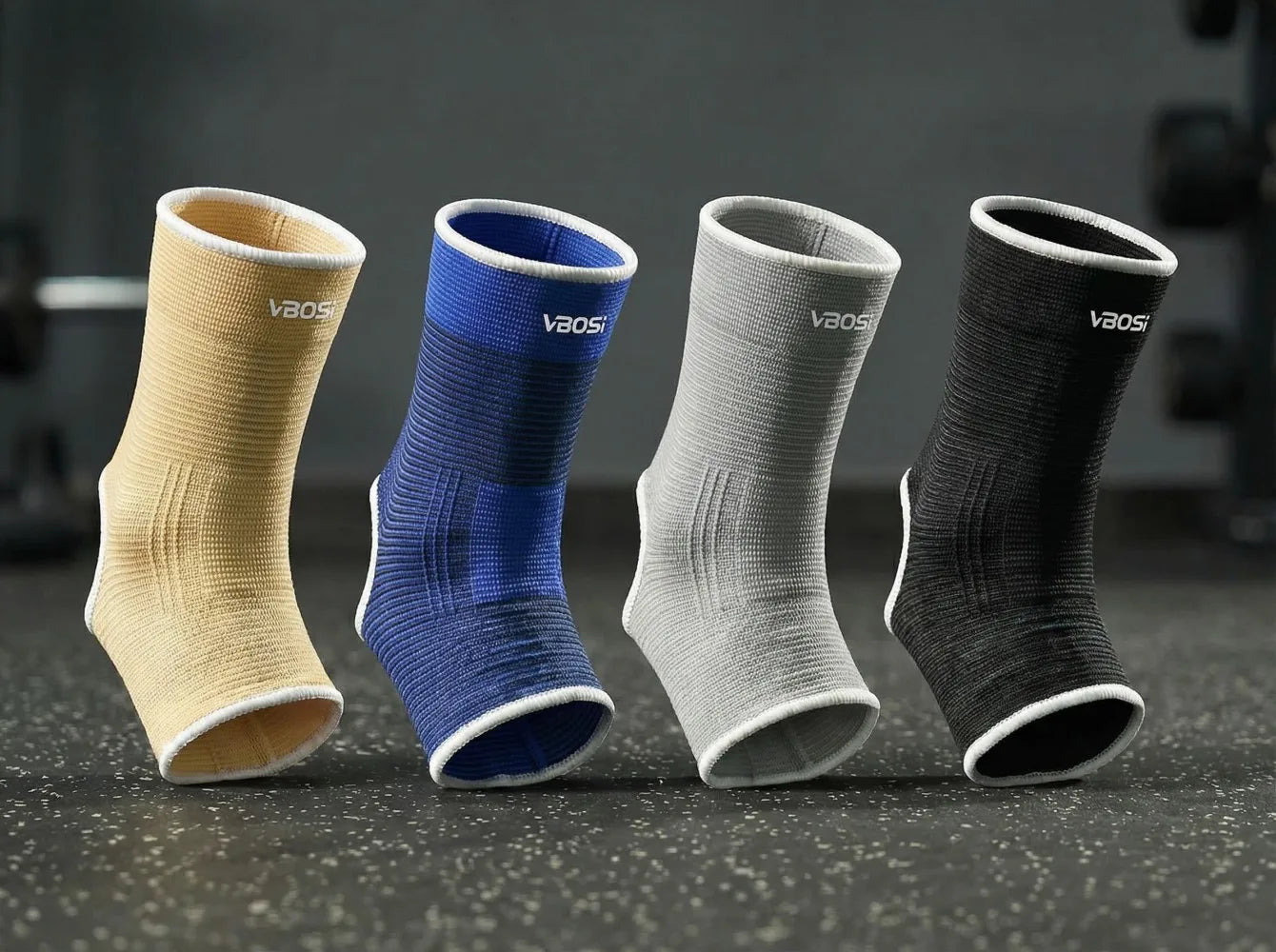 VBOSI Breathable High Elasticity Ankle Support Brace Compression Sleeve for Sports Basketball Running Gym Injury Protection