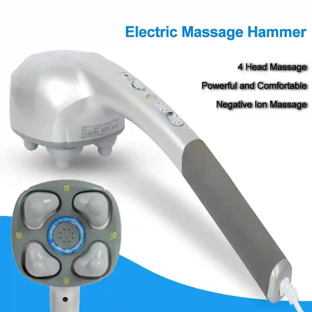 Electric Massage Roller | 4-Head Deep Tissue Muscle Relief Device Massage Roller Tidesmit