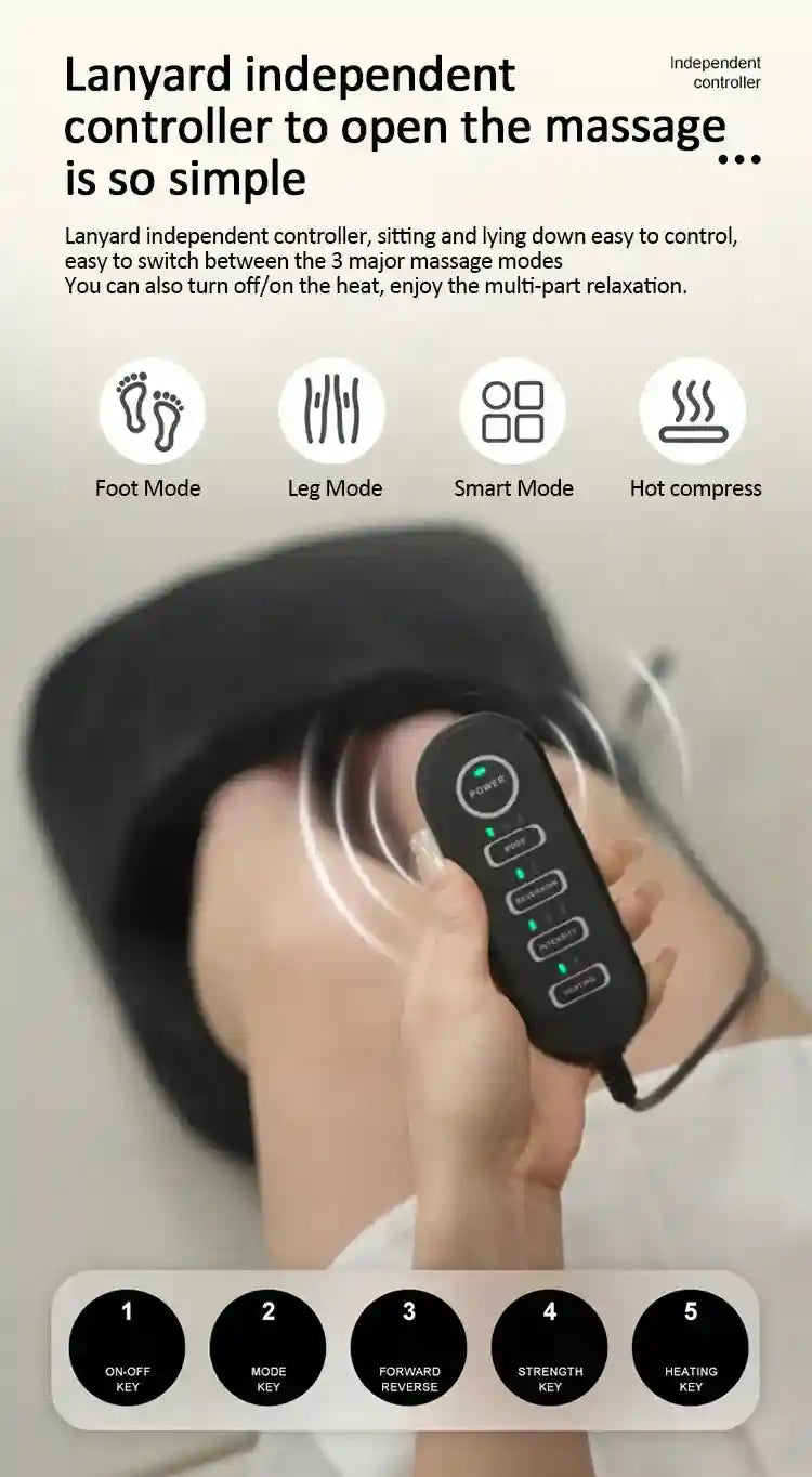 Electric Foot Massager with Heat for Deep Tissue Muscle Relief Massage Roller Tidesmit