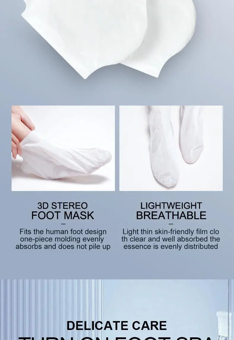 Lavender Foot Mask Moisturizing Exfoliating Treatment - 5 Pairs Set Scrubs Treatments Tidesmit