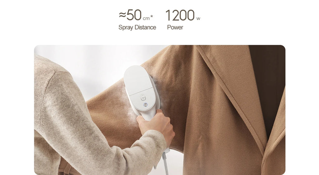 Tidesmit portable handheld garment steamer for clothes showing the compact vertical electric ironing nozzle design