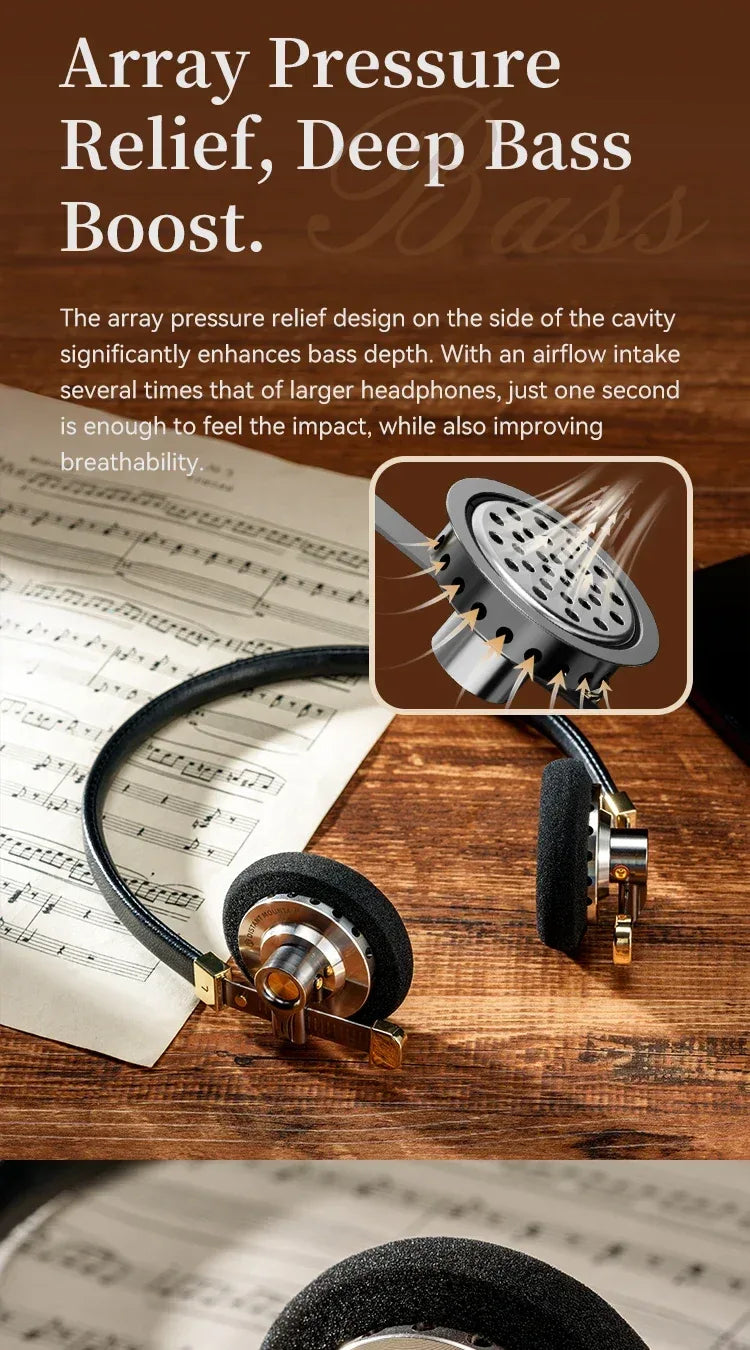 Vintage Metal Over-Ear Hi-Fi Headphones RZ200m by Tidesmit Tidesmit