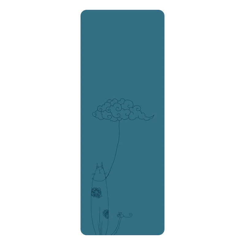 Natural Rubber PU Non-Slip Sweat-Absorbing Yoga Mat, Simple, Sports, Fitness, Shop, Home