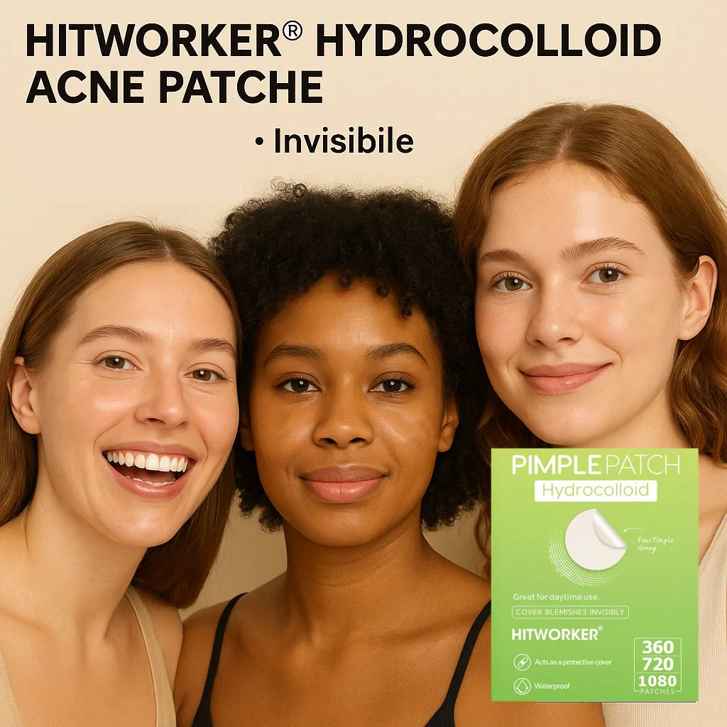 Tidesmit invisible waterproof hydrocolloid acne patch for effective facial cleansing and blemish care.