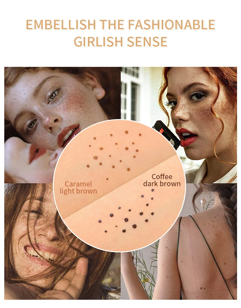 Tidesmit waterproof fake freckle pen for natural dot spots long lasting face makeup detail view