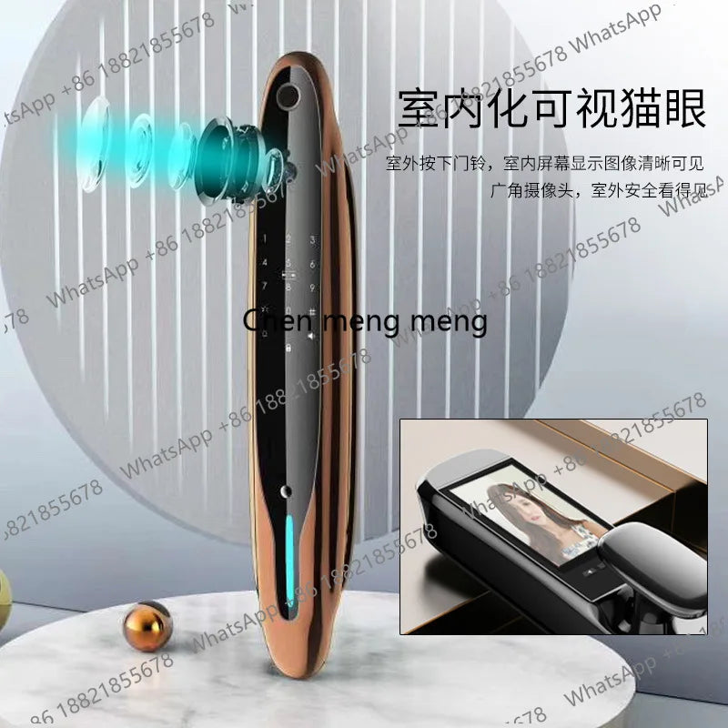 Video intercom smart, home anti-theft electronic door lock with surveillance camera password lock fully automatic