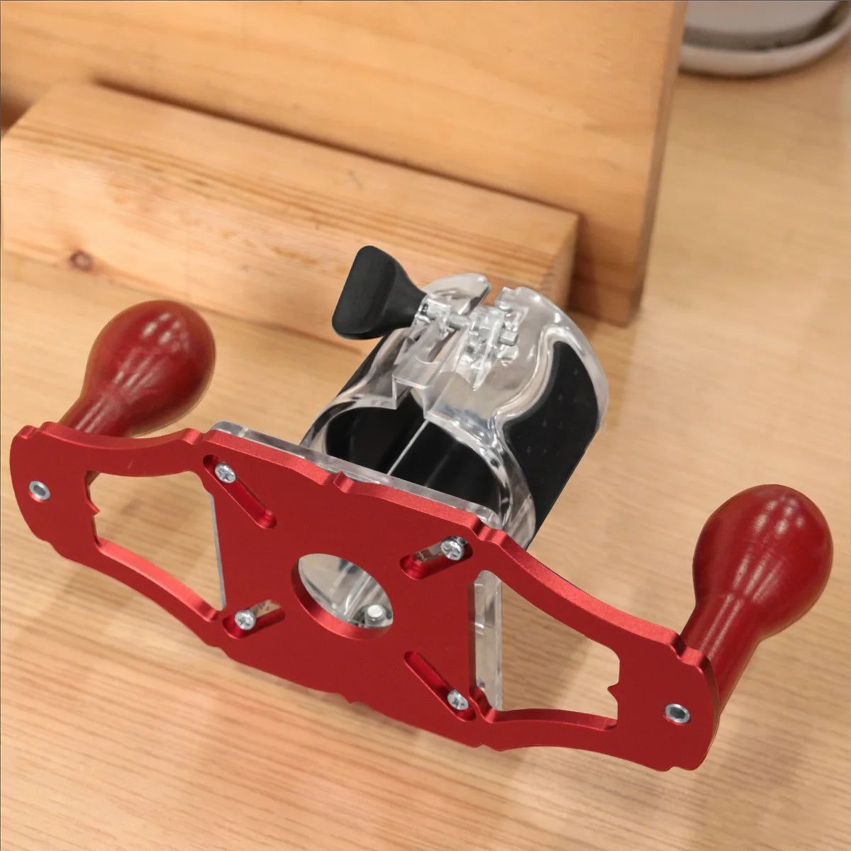 Upgraded Woodworking Router Base, Edge Guide Slotting Base with Handles and Centerline Pointer for Milling & Trimming