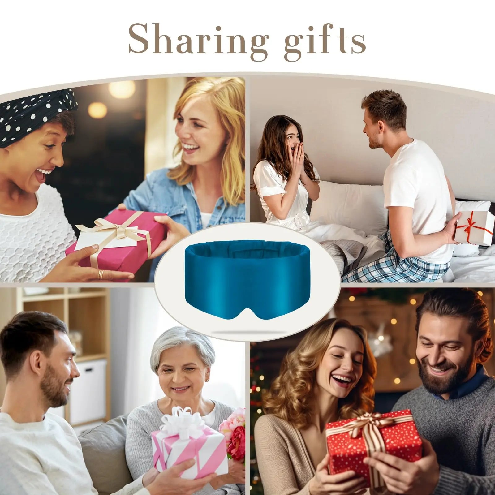 100% Mulberry Silk Sleep Mask Soft Padded Eyemask Eyeshade Blocking Light for Travel & Nap Comfortable Sleeping Eyepatch