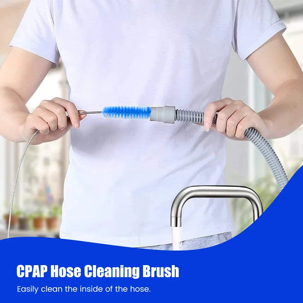 1.8M CPAP Hose CPAP Tubing CPAP Pipe Auto APAP Anti Snoring Apnea Respitor Ventilator 22MM Tubing Hose + Hose Cleaning Brush Kit