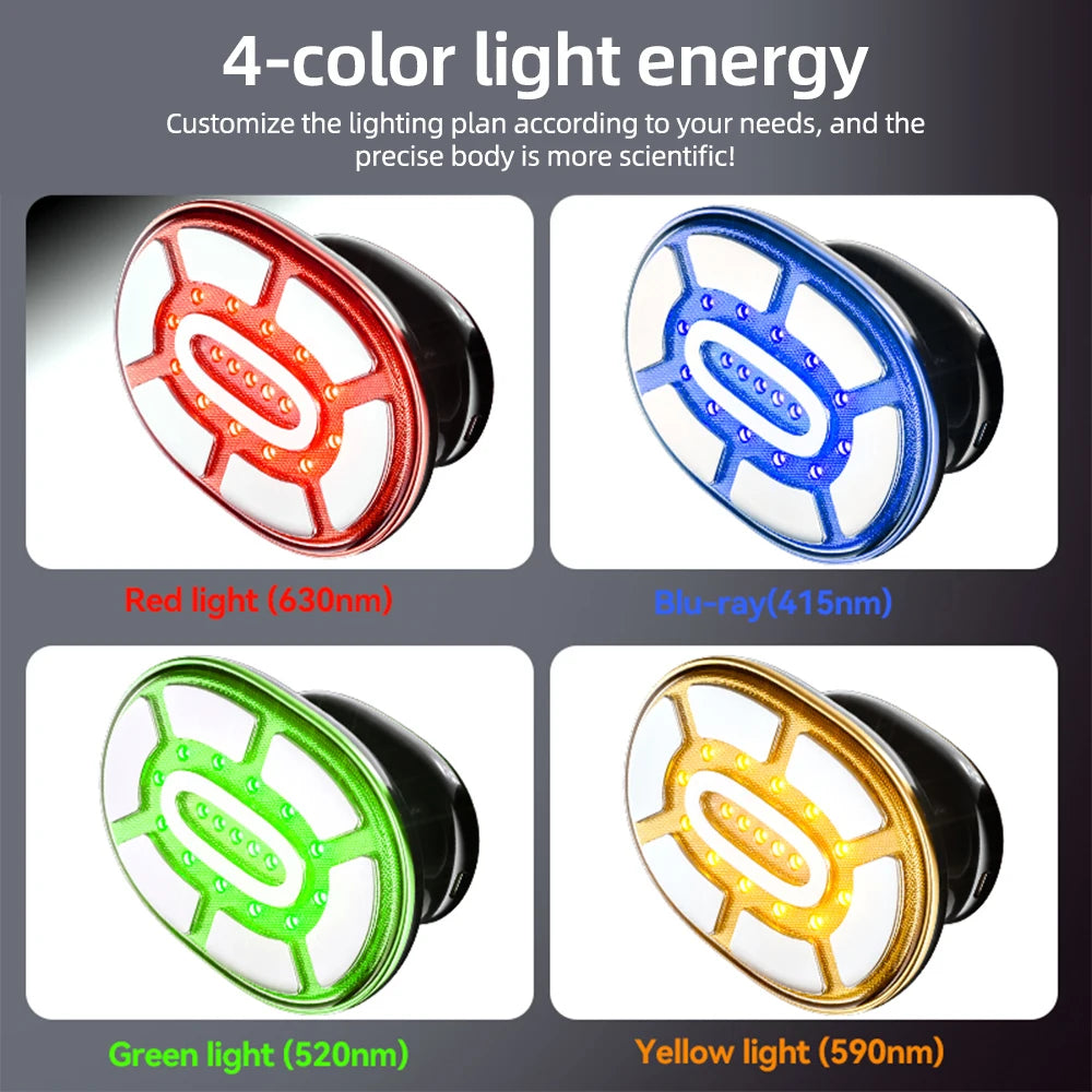4-in-1 portable body slimming massager with EMS, RF, and 4-color LED light therapy for cellulite and skin tightening.