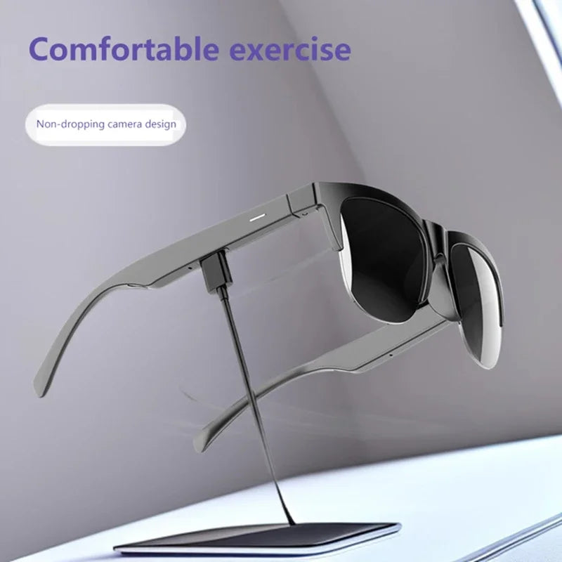 Bluetooth Sunglasses with Spatial Audio & UV Protection - Black Tidesmit