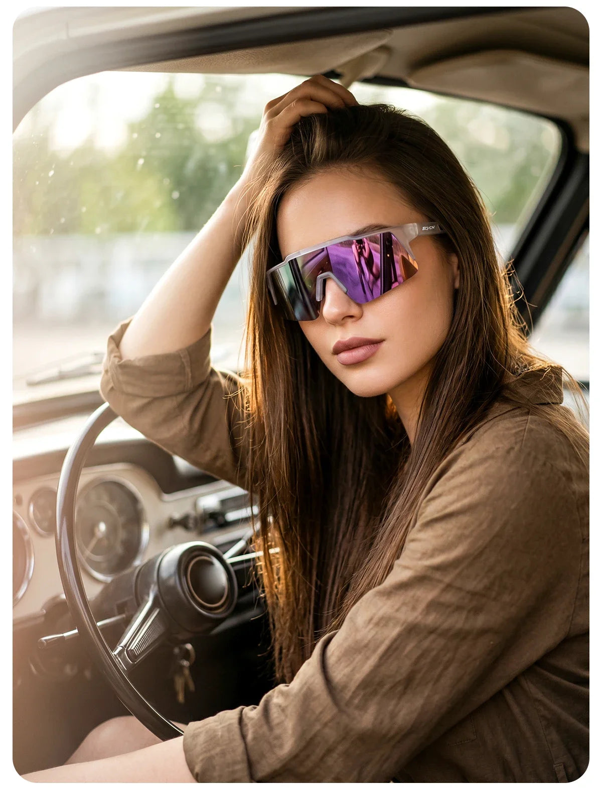 SCVCN 2026 New Cycling Sunglasses Photochromic Hiking Eyewear Driving Fishing Glasses for Women Men Travel Golf MTB Bike Goggles