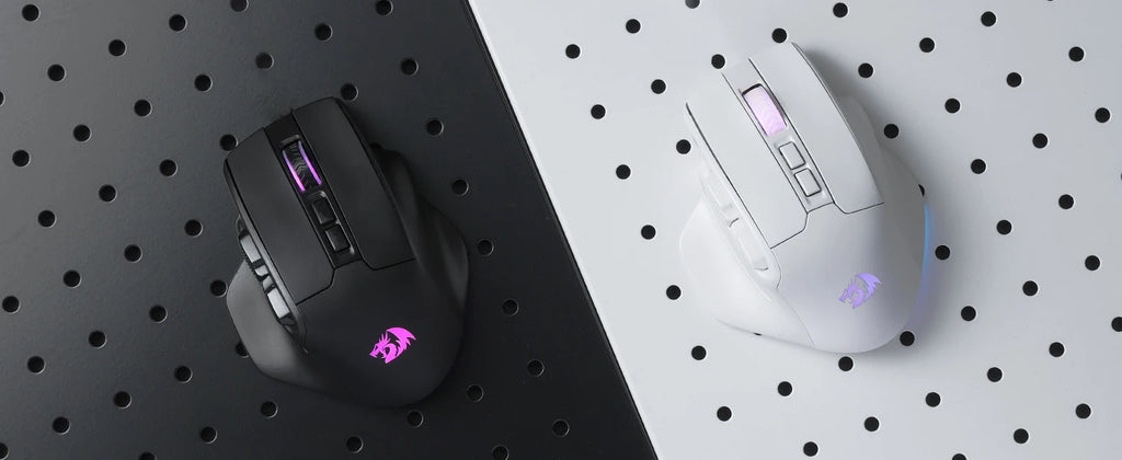 Redragon M811 PRO Wireless MMO Gaming Mouse, 15 Programmable Buttons RGB Gamer Mouse, 10 Side Macro Keys