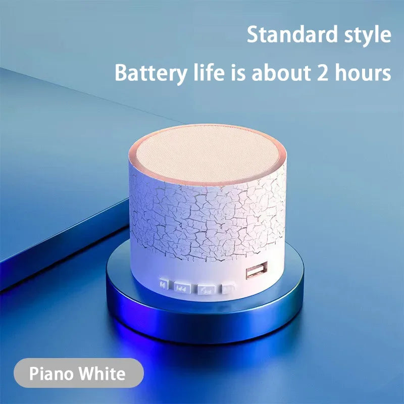 Lenovo A10 Mini Portable Speaker Bluetooth Wireless Audio Dazzling Crack LED Light Subwoofer Support TF Card USB For PC/Mobile