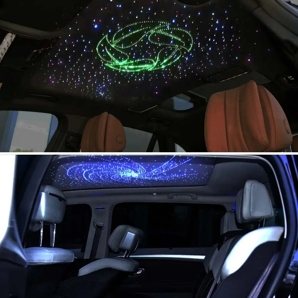 Fiber Optic Star Ceiling Kit - RGBW LED Car Roof Light System Tidesmit