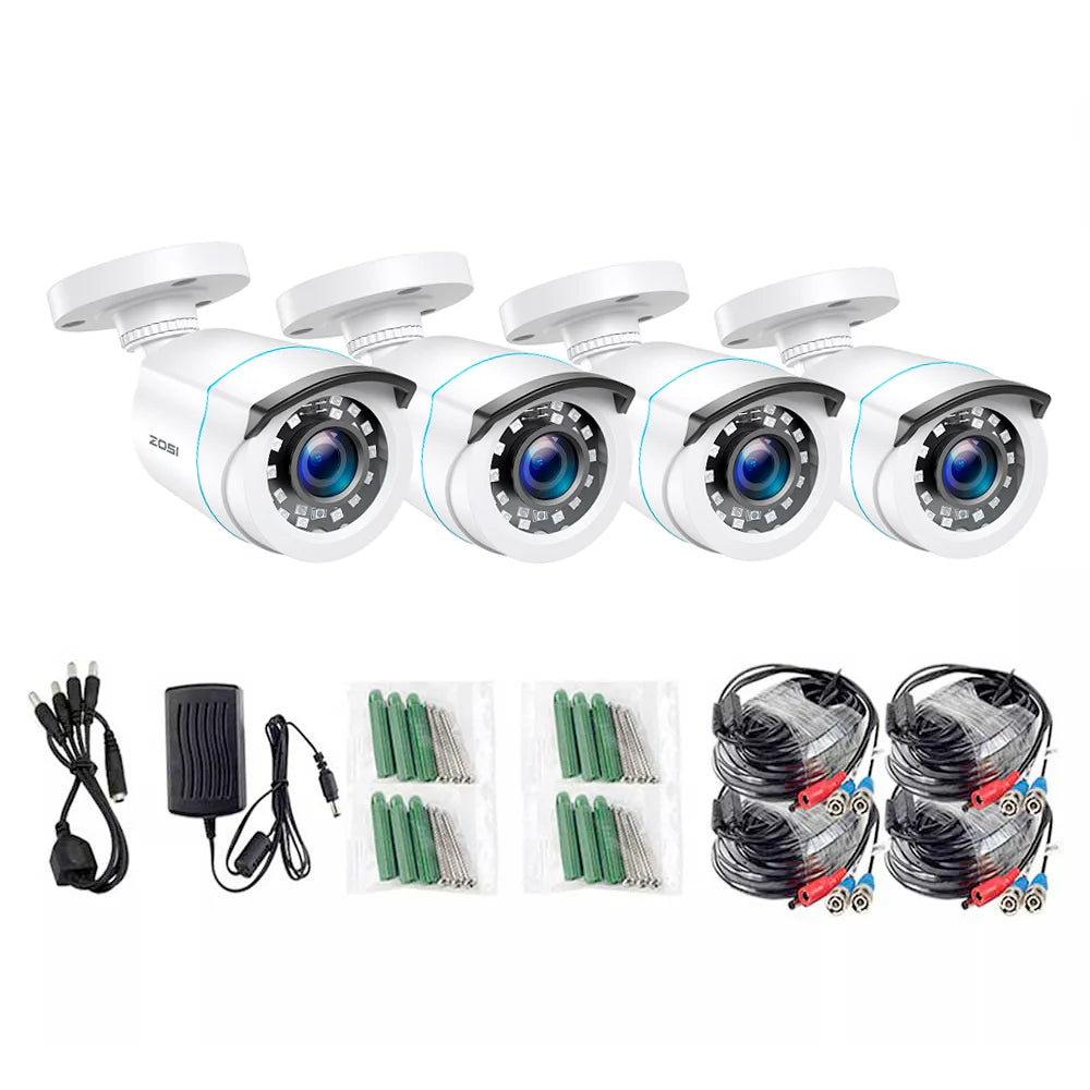ZOSI 1080P CCTV Security Camera, 80ft Night Vision, 3.6mm Lens 24 IR LEDs, Outdoor Whetherproof Surveillance Camera