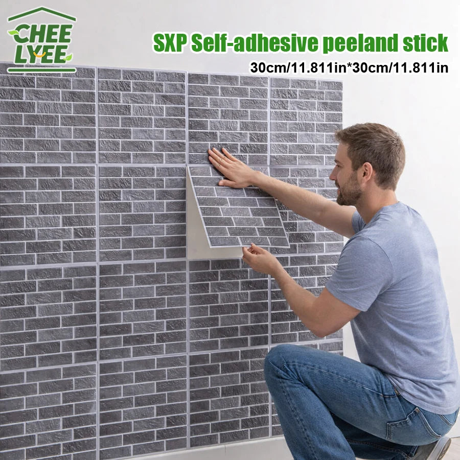 10/20Pcs Peel and Stick Tile Backsplash Thicker Design Marble Tiles 12"X12" Stick on Backsplash Self Adhesive Tiles for Any Room