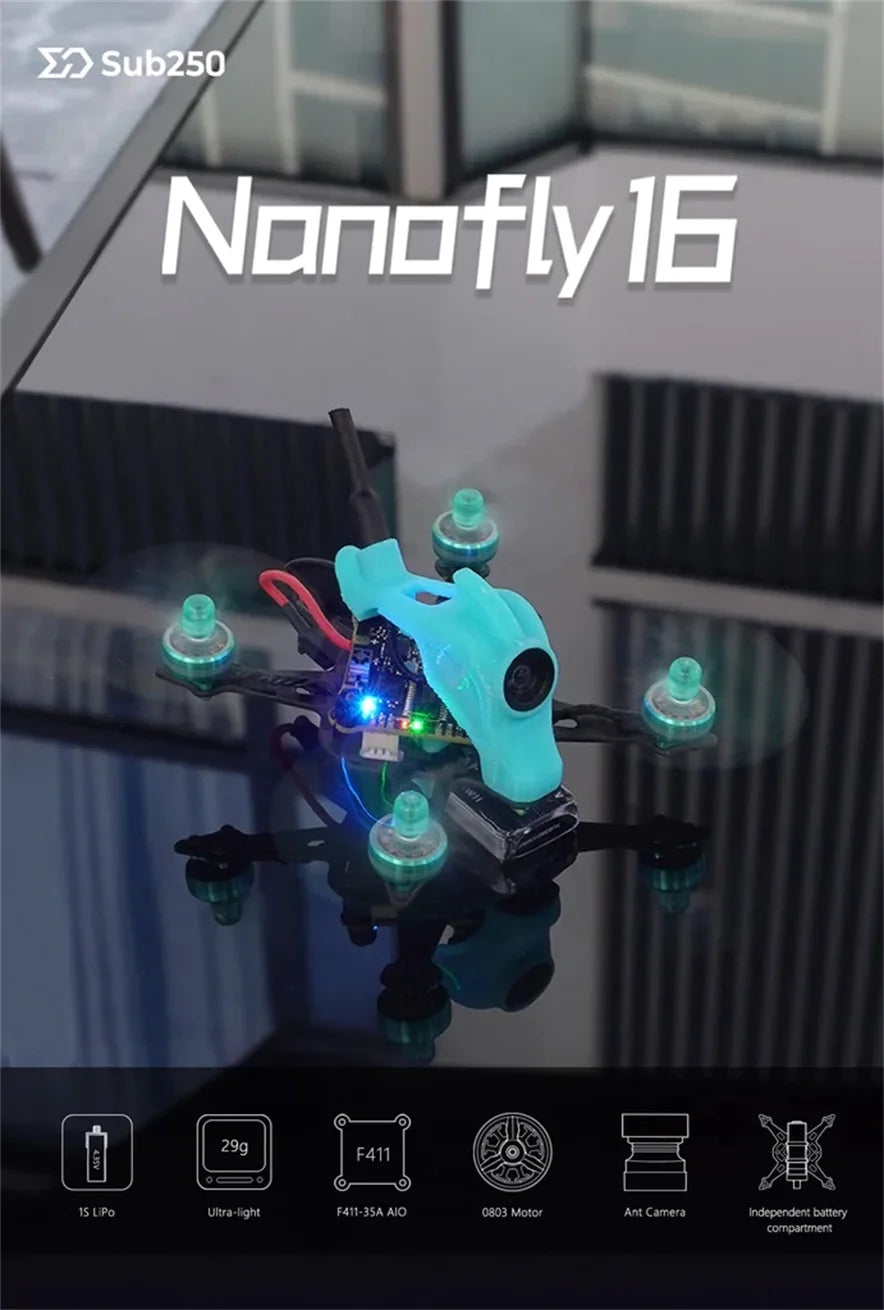 Nanofly16 Freestyle FPV Quadcopter - ELRS 2.4G & Frame Options Tidesmit