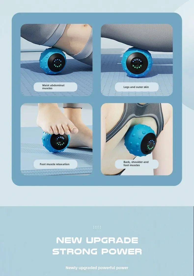 Vibrating Massage Ball for Muscle Recovery - Portable Therapy Tool Relaxation Treatment Tidesmit