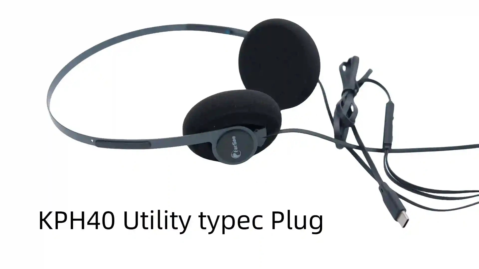 Wired Retro Headphones - Lightweight HiFi Stereo Over Ear Audio uti typeC mic gray China Mainland Tidesmit