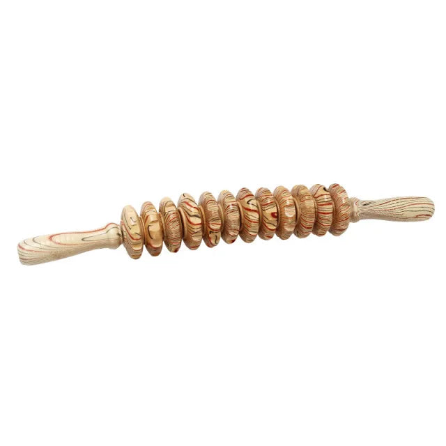 Wooden Back Massage Roller Stick - 12 Gear Deep Tissue Tool Back Massage Instrument type B Tidesmit