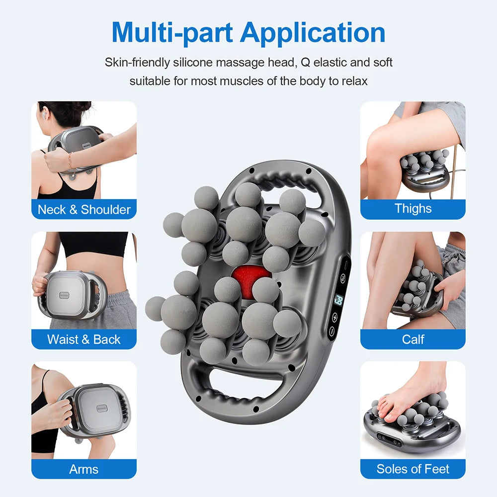 Fascia Gun 22 Head Deep Tissue Percussion Massager - Ergonomic Recovery Fascia Gun Tidesmit