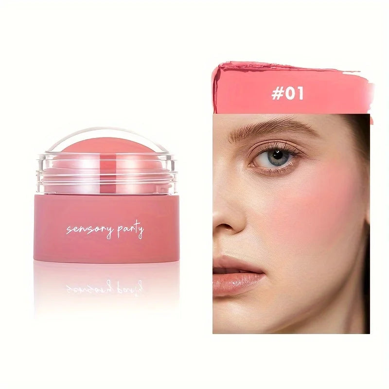 Tidesmit waterproof blush cream texture swatch in 6 long-lasting shades for radiant face makeup