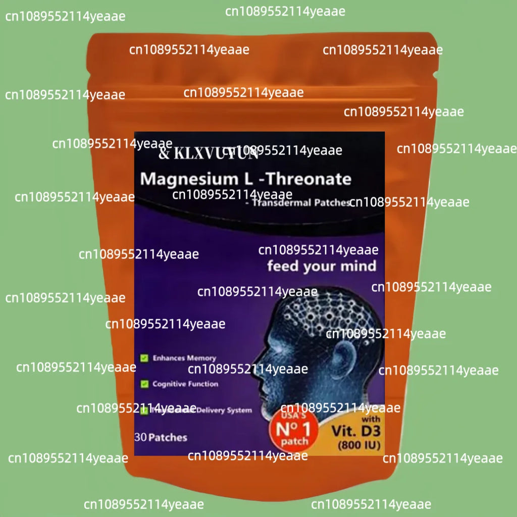 Magnesium L -threonate, Vitamin D3- Promotes Brain Health, Enhances Memory, Concentration & Cognition, Energy Transdermal Patch