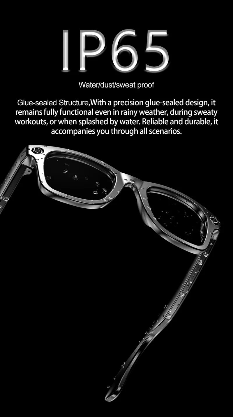 Tidesmit Smart Audio Glasses with AI Camera and Spatial Bluetooth Connectivity Tidesmit
