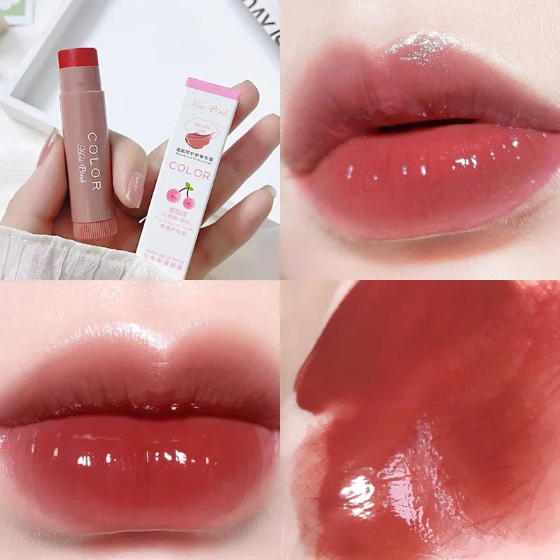 Korean water-light lip glaze, moisturizing cherry-red tint for a plump, glossy, and natural makeup finish.