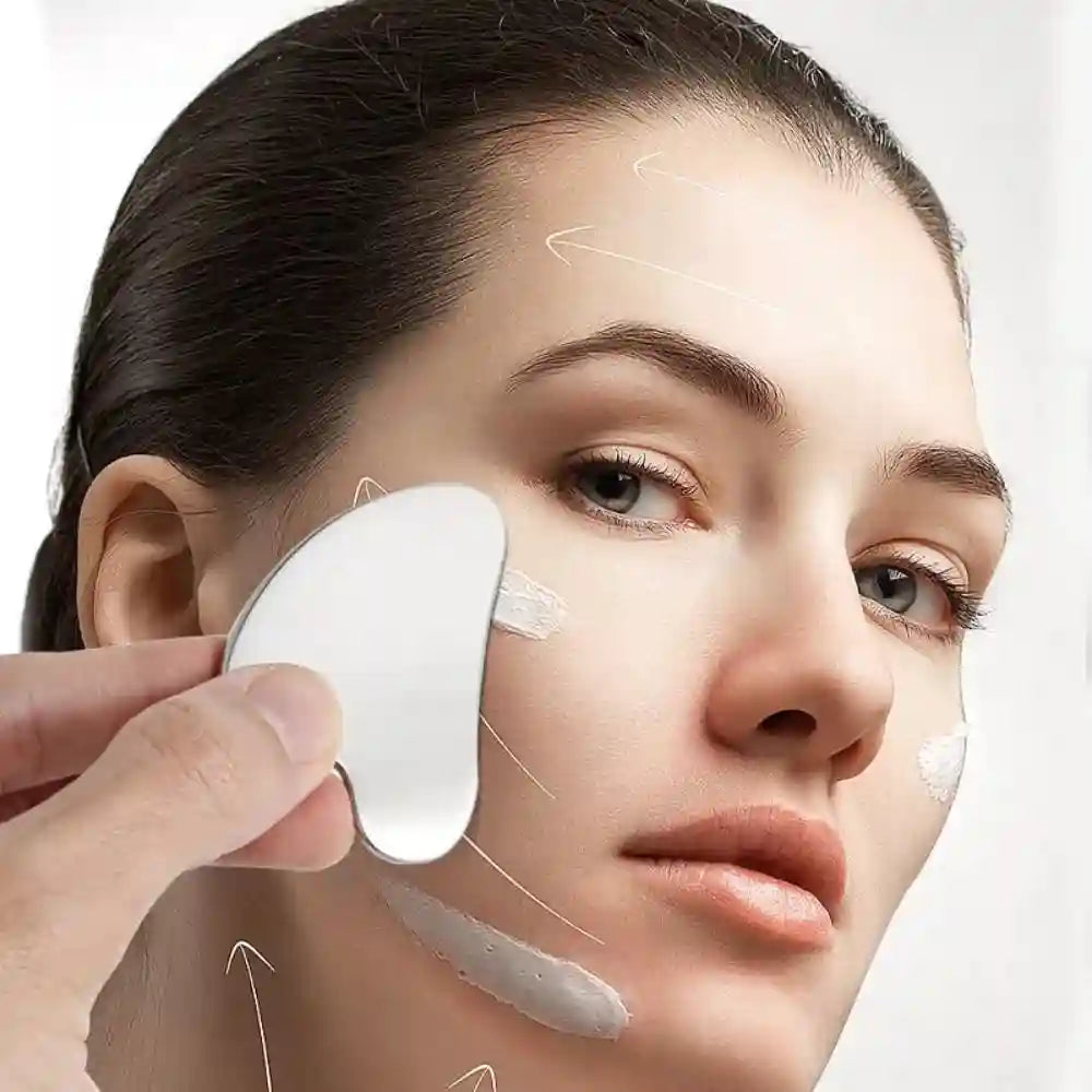 Stainless Steel Gua Sha Face Massager - Ergonomic Heart Shape Tool Eye Massage Instrument Tidesmit