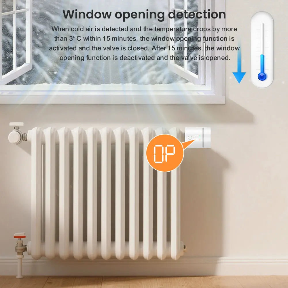 AVATTO ZigBee 3.0 Thermostat Radiator Valve,Smart TRV Thermostatic Valve Temperature Controller Support Alexa Google Home