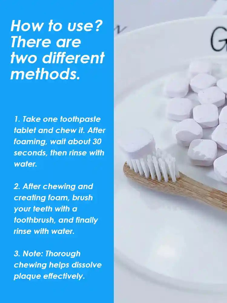 Tidesmit teeth whitening toothpaste tablets removing plaque and stains for fresh breath and oral hygiene