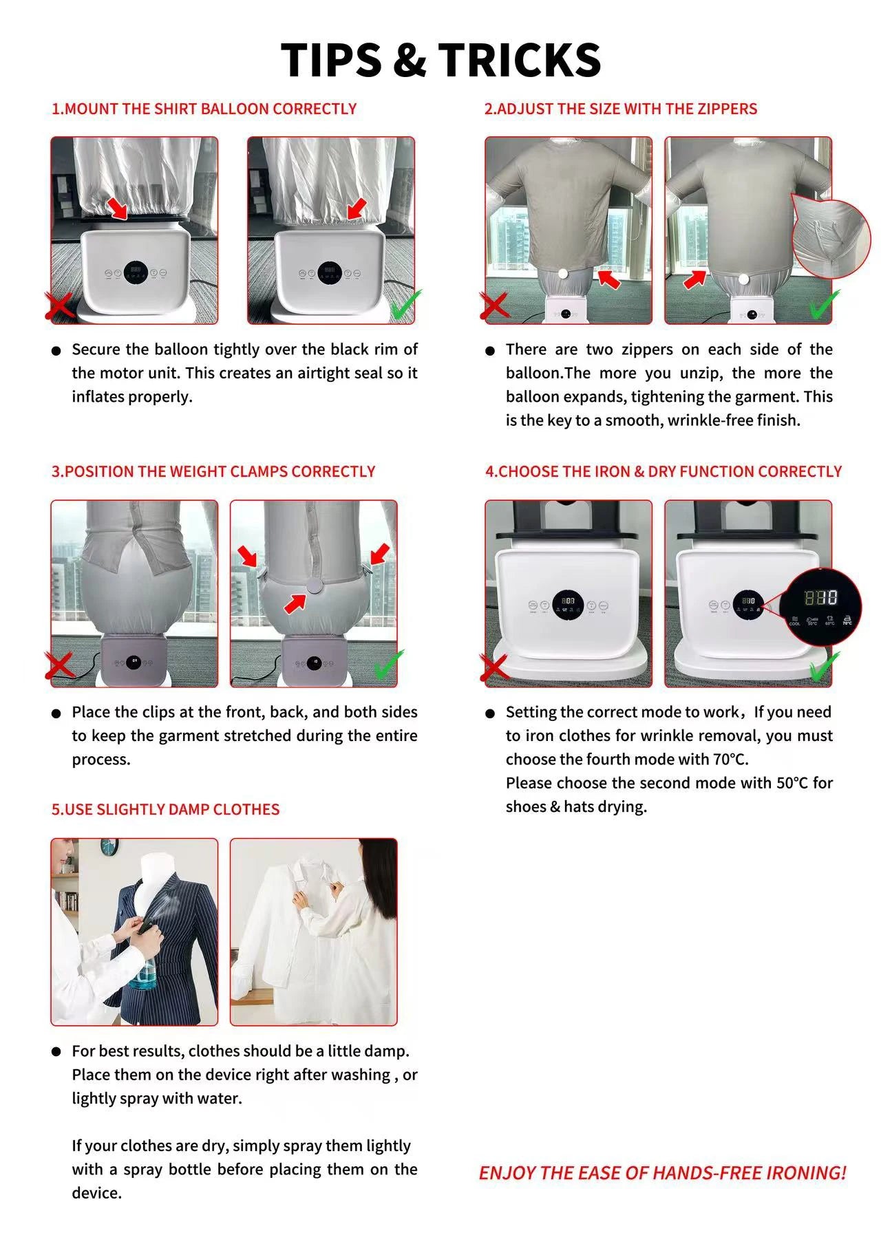 Tidesmit foldable electric heated air dryer and ironing machine showing compact storage for clothes and shoes