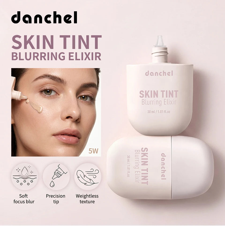 Tidesmit Skin Tint Blurring Elixir Foundation texture close-up showing hydrating long-lasting pore coverage