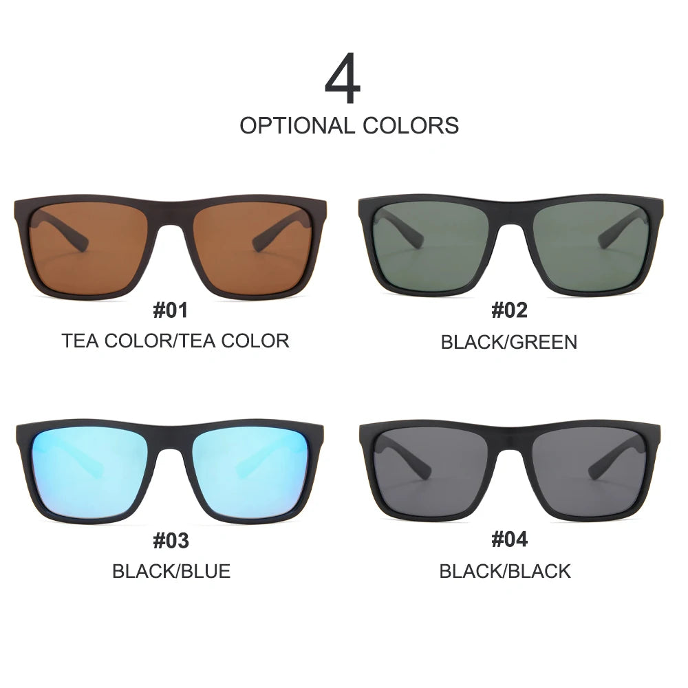 Polarized Square Sunglasses - Retro UV400 Driving Eyewear for Clarity Tidesmit