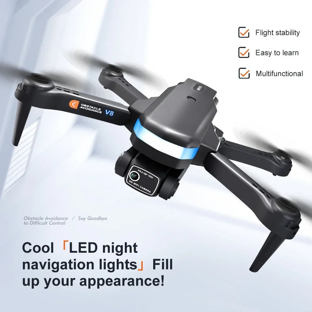 8K Camera Drone with Obstacle Avoidance - Foldable GPS Quadcopter Tidesmit