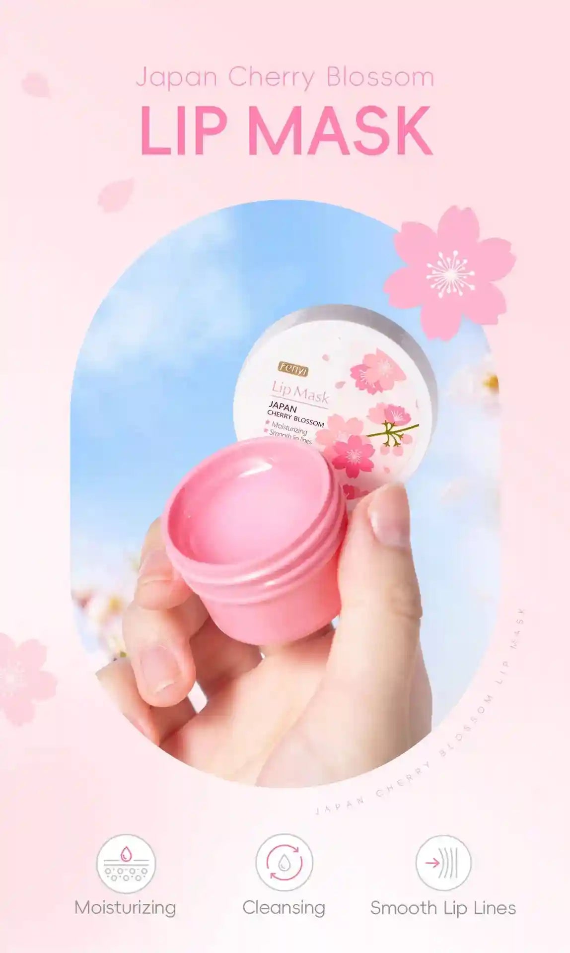 Sakura Lip Mask - Moisturizing Repair Treatment for Dry Lips 15g Lip Care Tidesmit