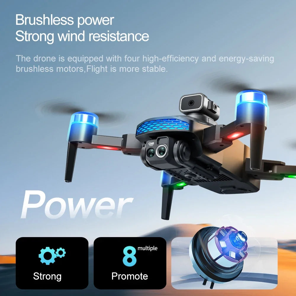 8K Camera Drone with FPV Screen Remote Control - Black Tidesmit
