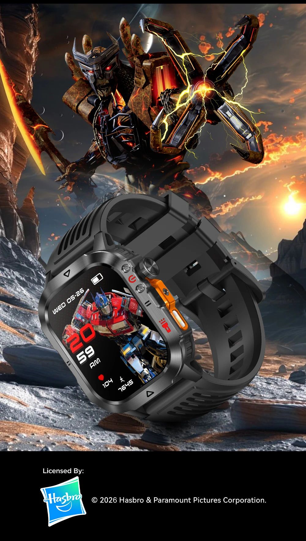 New 1000 MAh Battery Military Smartwatch 2.01" AMOLED Screen 5ATM Waterproof Fitness Tracker Sports Smart Watch For Android iOS