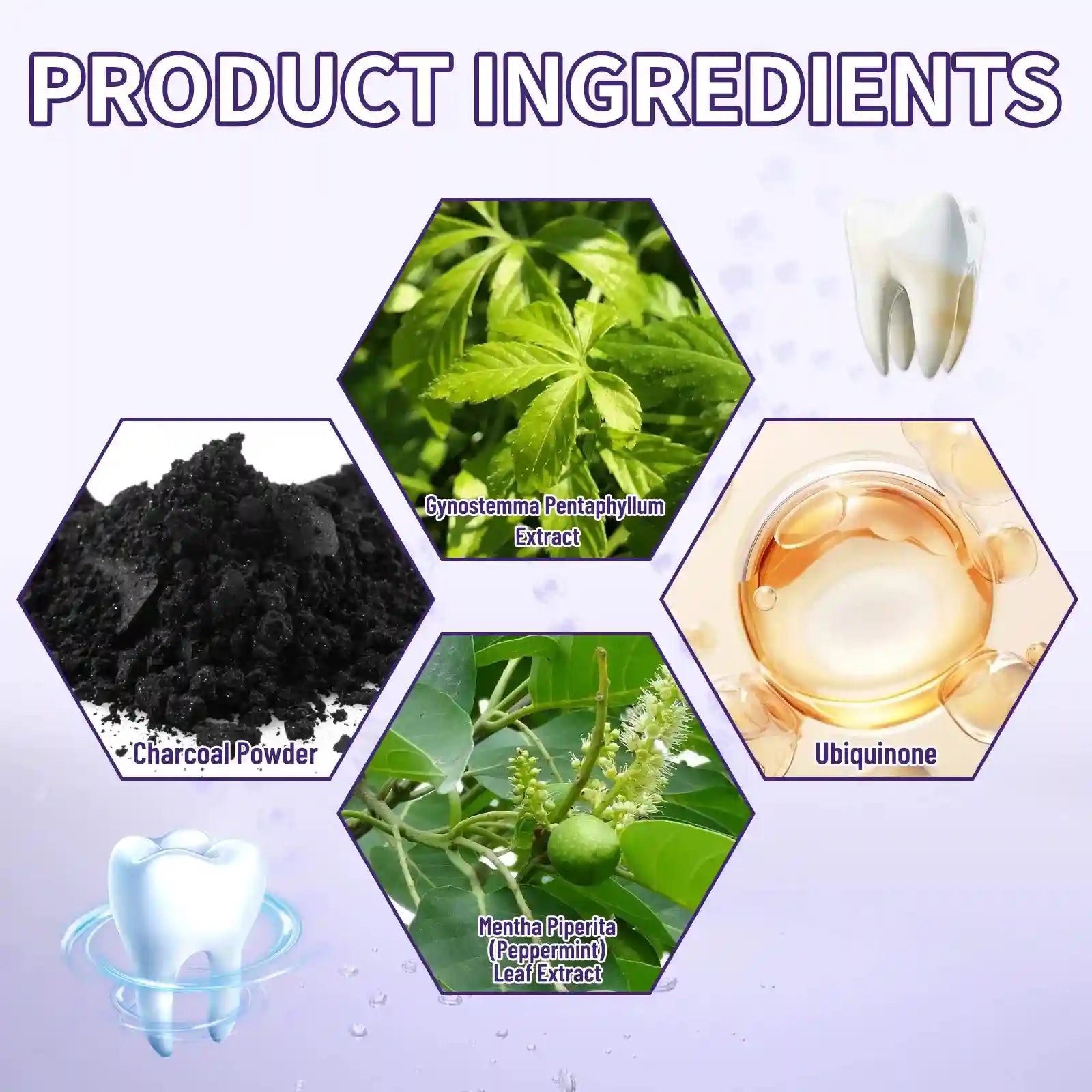Tidesmit purple mineral tooth powder for enamel-safe teeth whitening, tartar removal, and gum care repair.