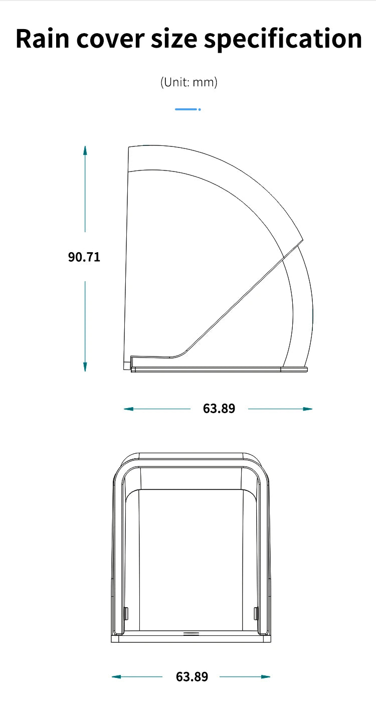 CACAZI Waterproof Cover For Wireless Doorbell Button Smart Ring Chime Button PC Transparent Outdoor Rain-cover Home Case New