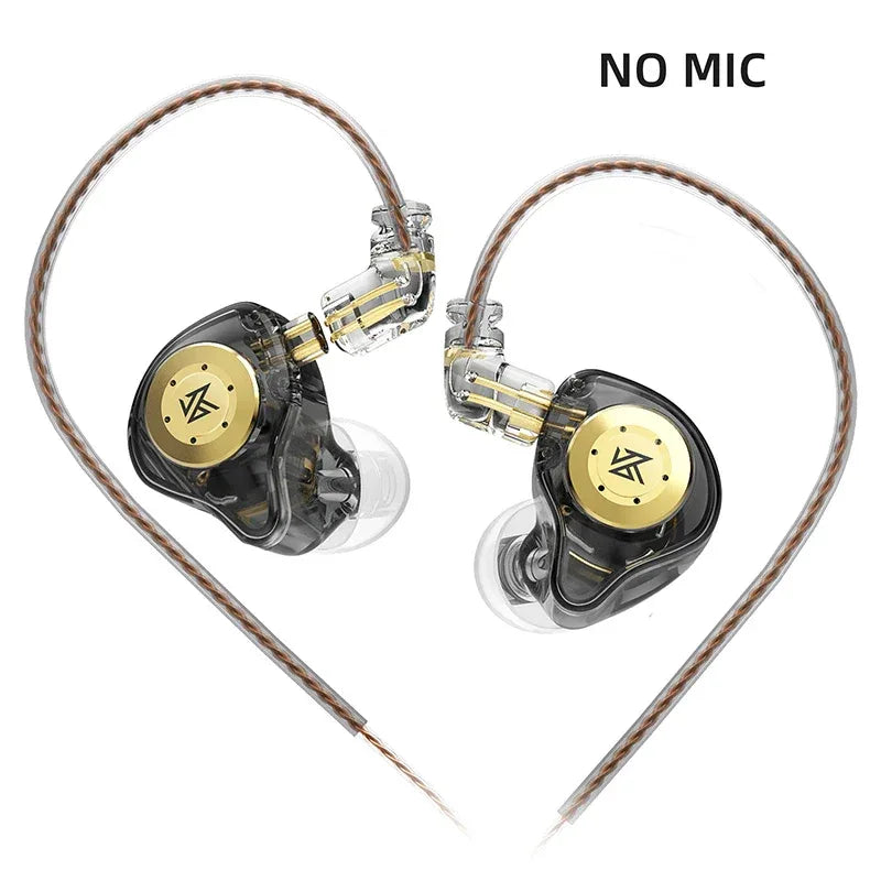 KZ EDX PRO 10mm Dual Magnetic Circuit Dynamic Drive Earphone HIFI Bass Earbud Sport Noise Cancelling Headset KZ ZSTX ZSN PRO ZAS Black NO MIC Tidesmit