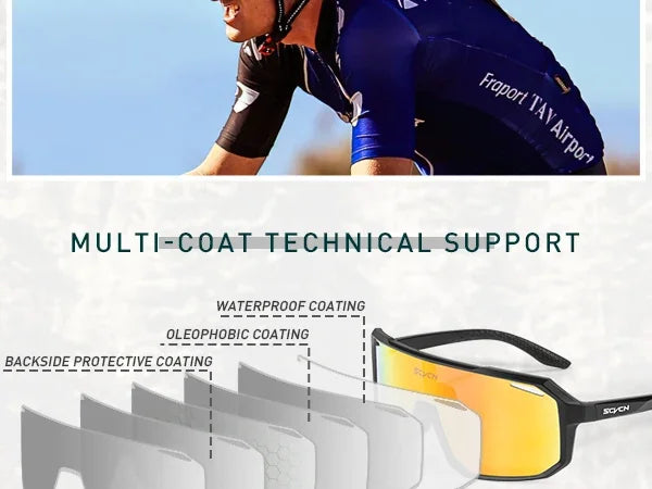 SCVCN MTB UV400 Goggles Bicycle Riding Sunglasses Fashion Sunglasses Street Outdoor Cycling Glasses Sports Bike for Men Eyewear