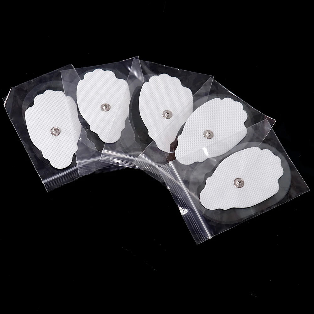 TENS Unit Electrode Pads: Reusable Muscle Stimulator Gel Sets Back Massage Instrument Tidesmit